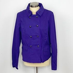 LOFT Purple Double Button Front Jacket